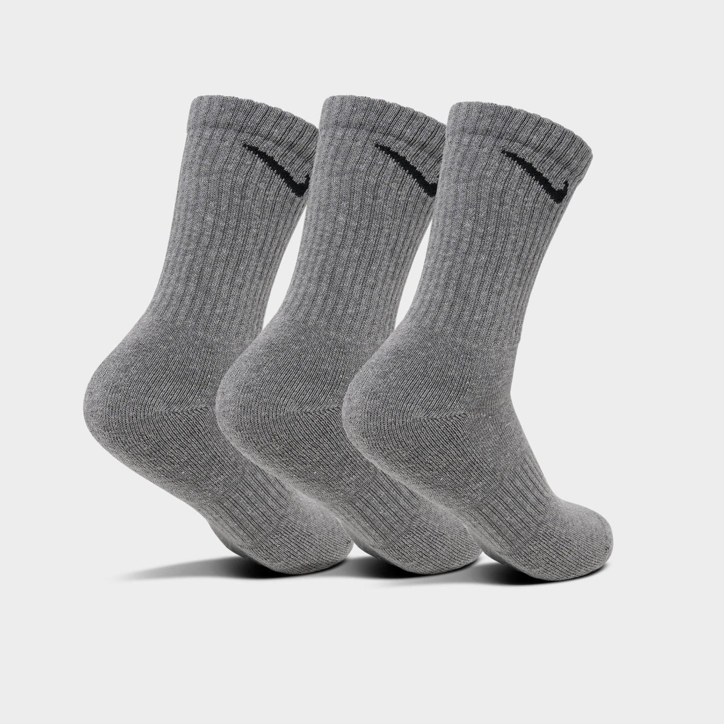 Nithtke Everyday Cushioned Training Crew Socks (3-Pack) - Grey (SX7664-064)