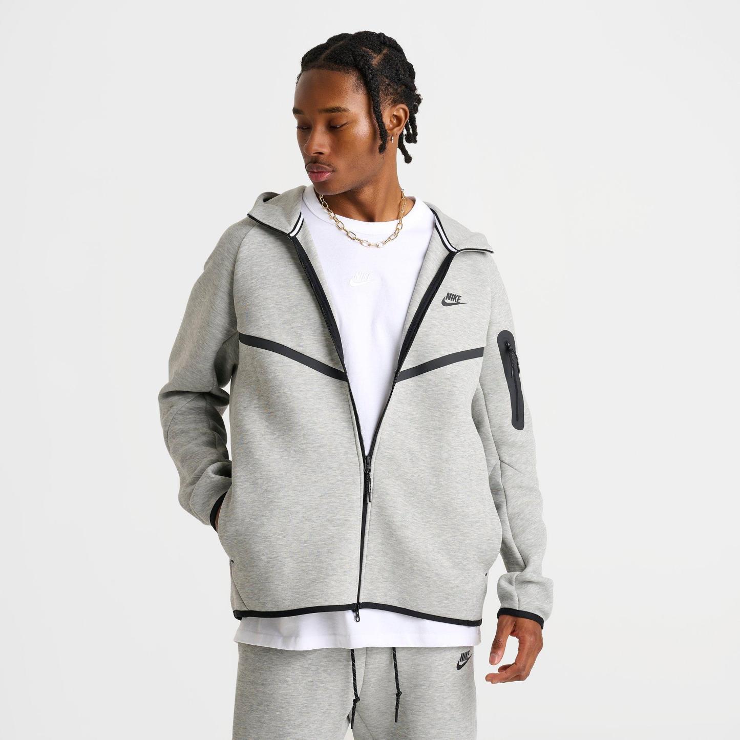 Men's Nithtke Tech Fleece Windrunner Full-Zip Hoodie - Part 1 - Dark Grey Heather/Black
