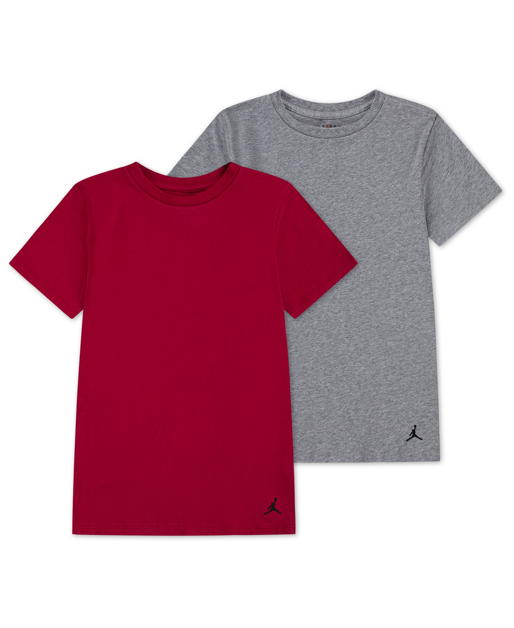 Jordan Boys' 8-20 Flight Base T-Shirt, 2-Pack - Gym Red/ Gray