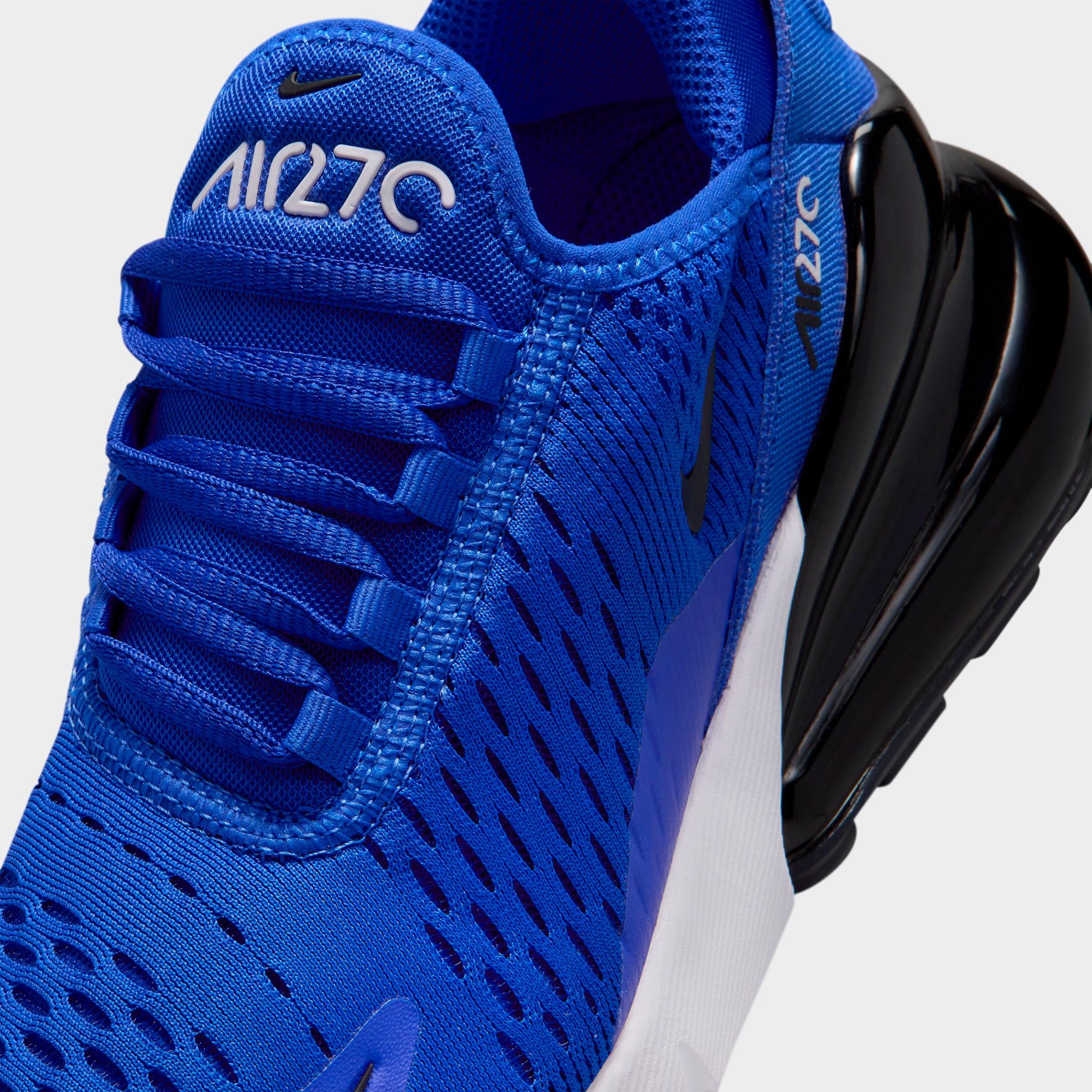 Big Kids' Nithtke Air Max 270 Casual Shoes - Racer Blue/White/Black - Detail shot