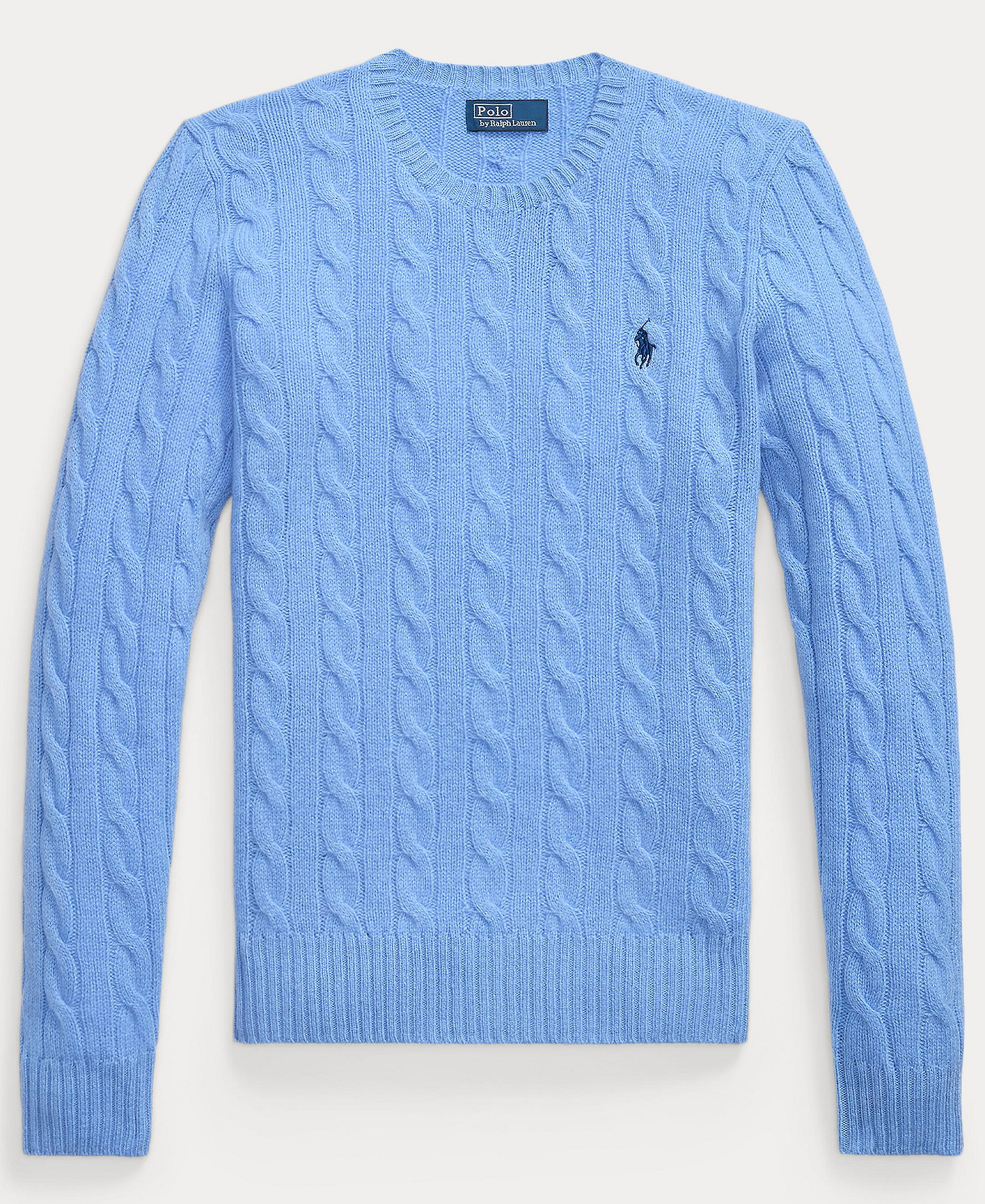Polo Ralph Lauren Women's Cable Wool-Cashmere Crew Neck Sweater - New Litchfield Blue
