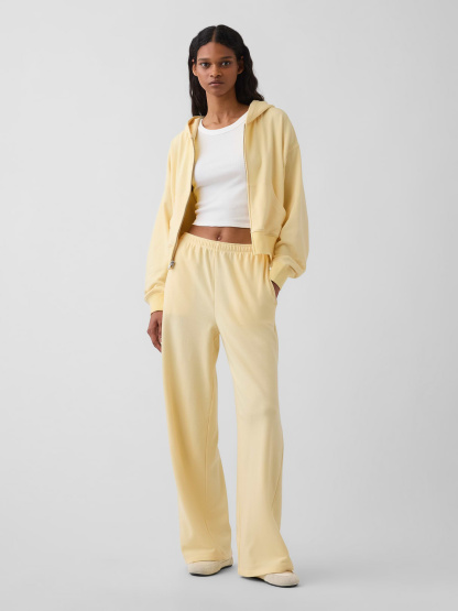 Mid Rise VintageSoft Terry Loose Sweatpants - Maize yellow