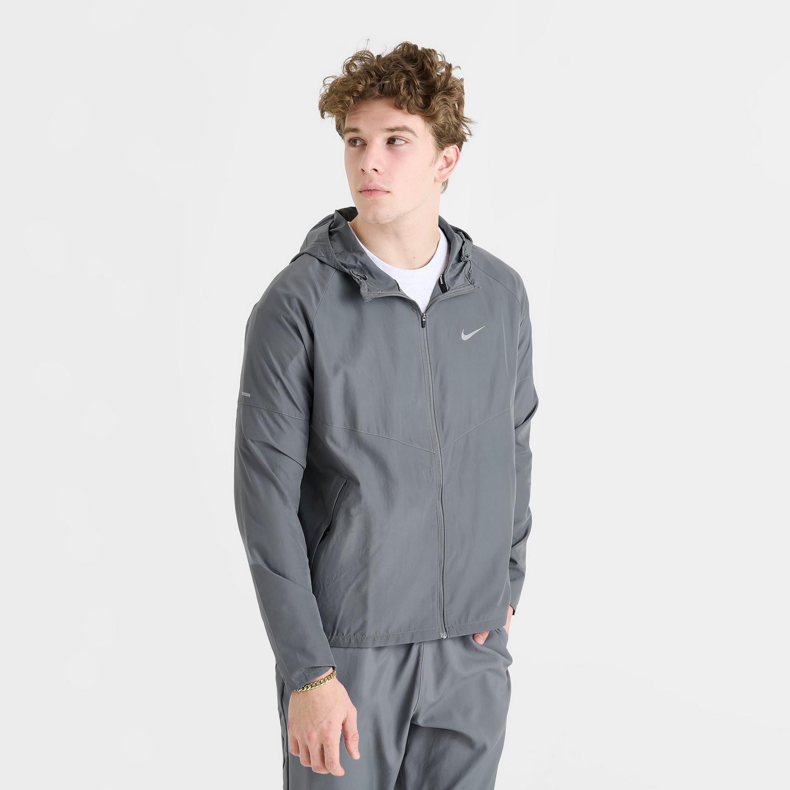 Men's Nike Repel Miler Running Jacket - Smoke Grey/Smoke Grey