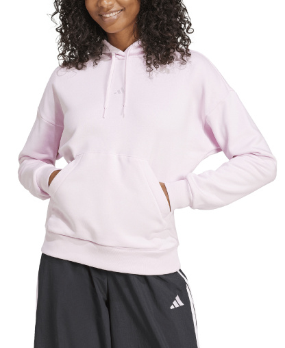adidas Women's Essentials Long-Sleeve Logo Hoodie - Clear Pink/White