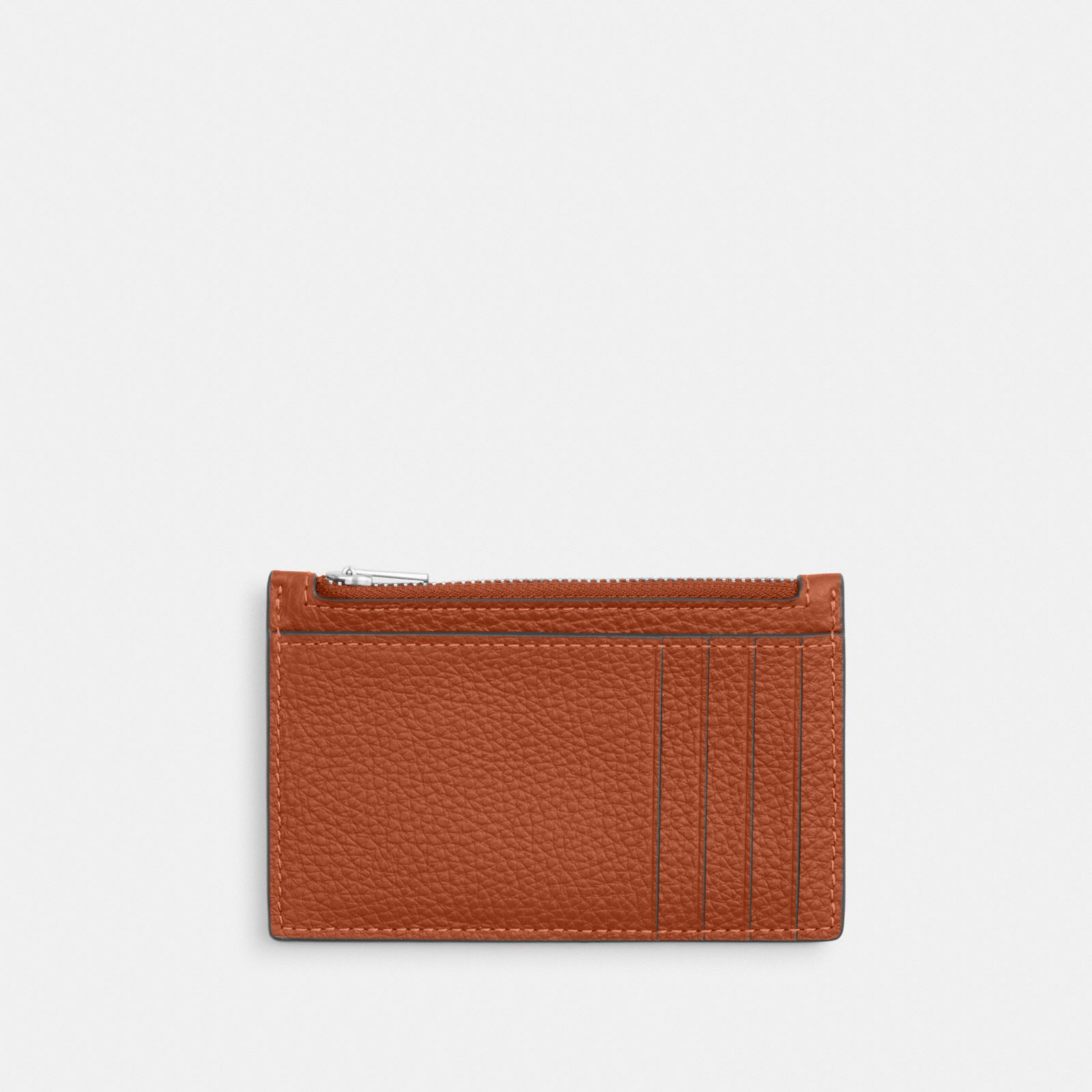 Zip Card Case - Silver/Amber Brown - view 2