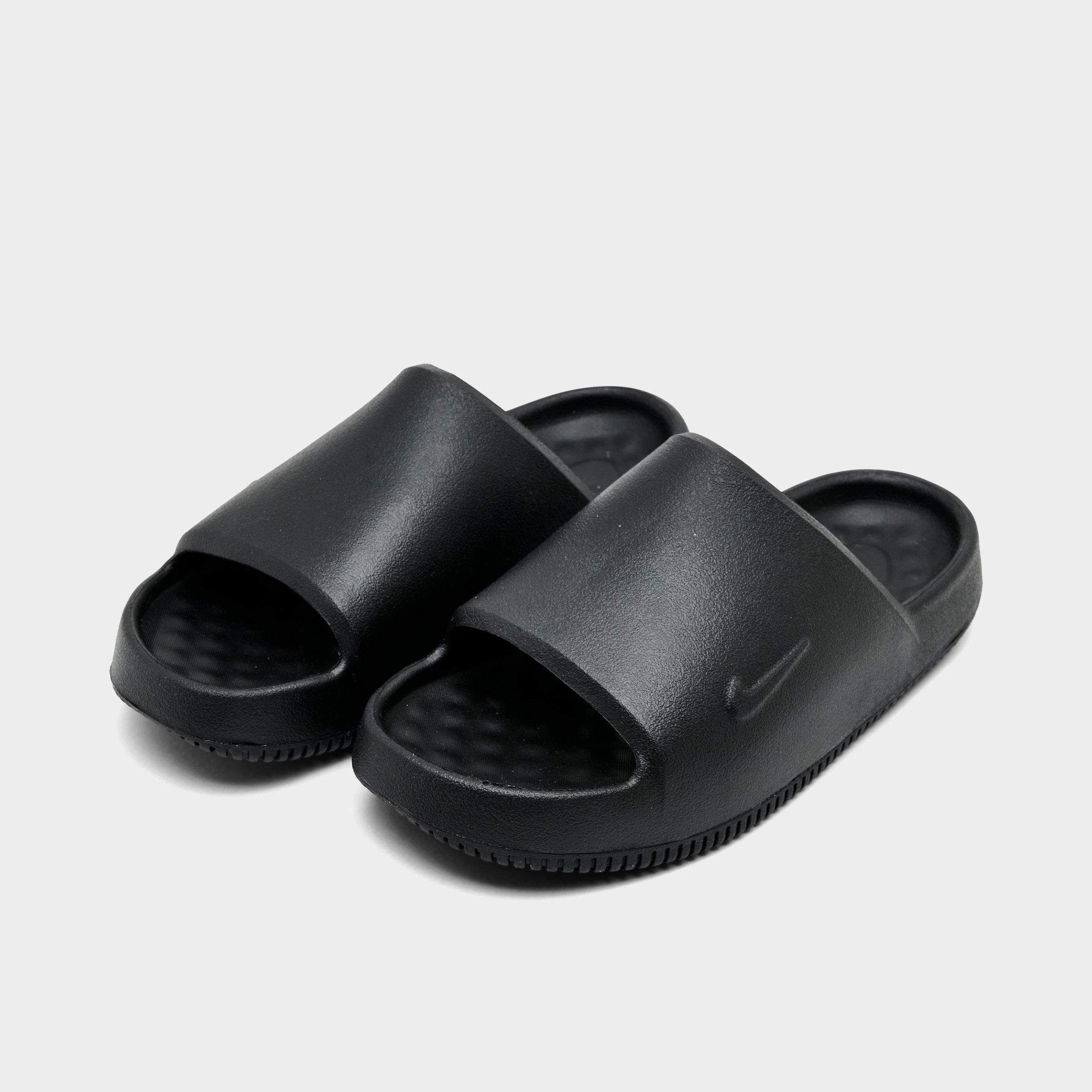 Little Kids' Nithtke Calm 2.0 Slide Sandals - Black - Both shoes facing left