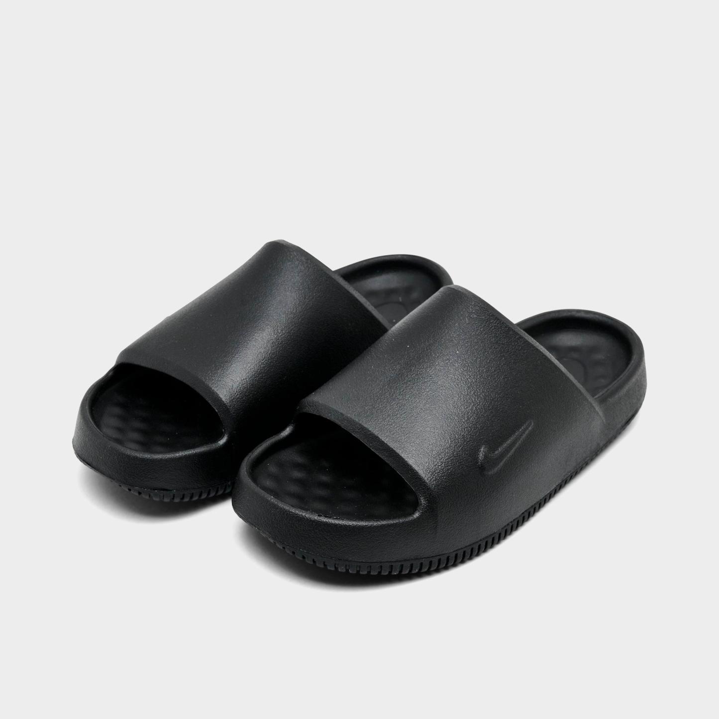 Little Kids' Nithtke Calm 2.0 Slide Sandals - Black - Both shoes facing left