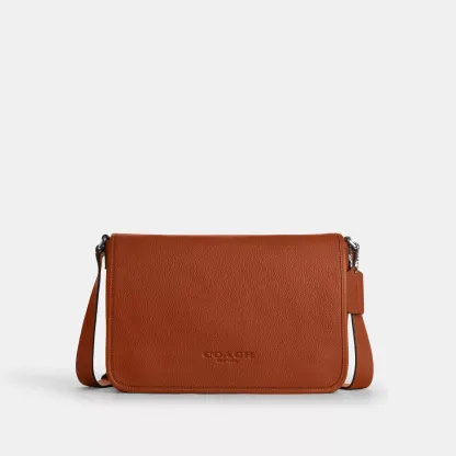 Colby Messenger Bag 32 - Silver/Amber Brown