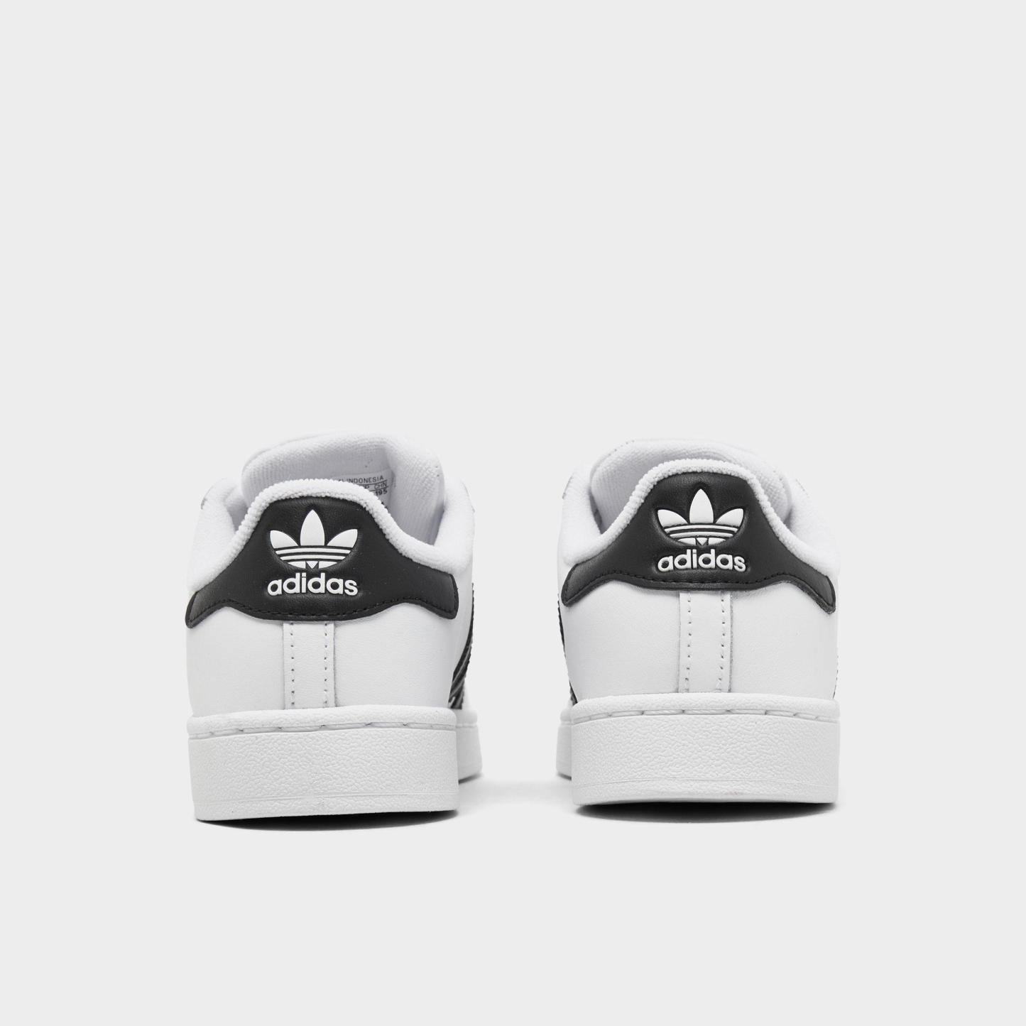 Little Kids' adidas Originals Superstar II Casual Shoes - Cloud White/Core Black/Cloud White - Back view