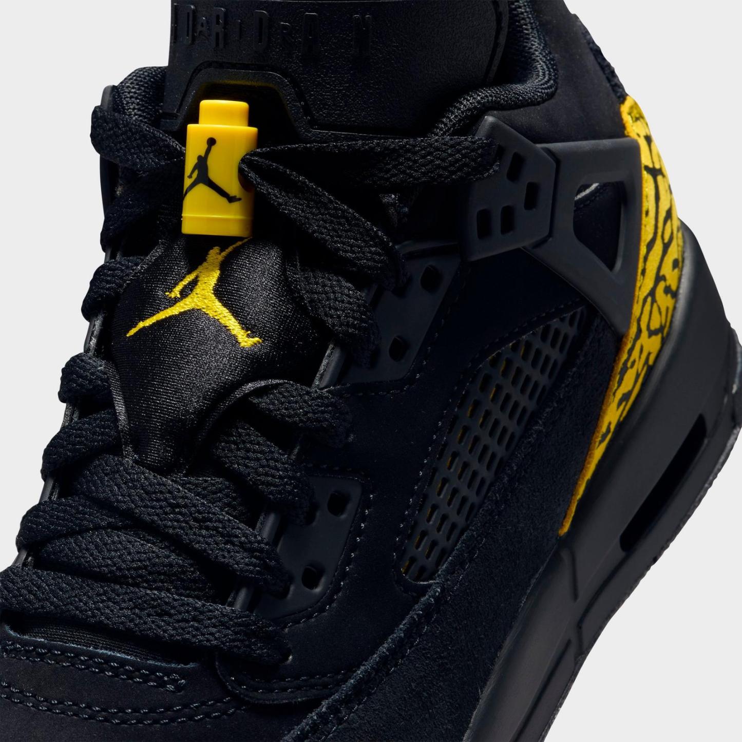 Big Kids' Jordan Spizike Low Casual Shoes - Black/Speed Yellow/Speed Yellow/Black - view 3