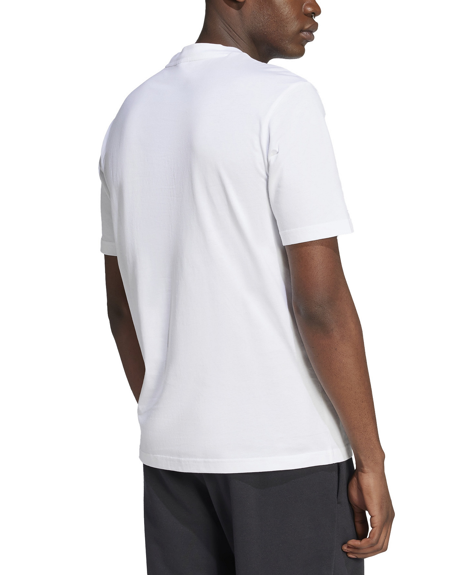 adidas Men's 3-Bar Logo Graphic Cotton T-Shirt - White/Black