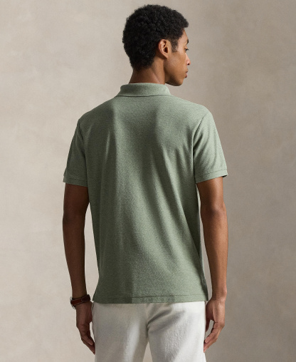 Polo Ralph Lauren Men's Custom Slim-Fit Honeycomb-Mesh Polo Shirt - Greenery Heather