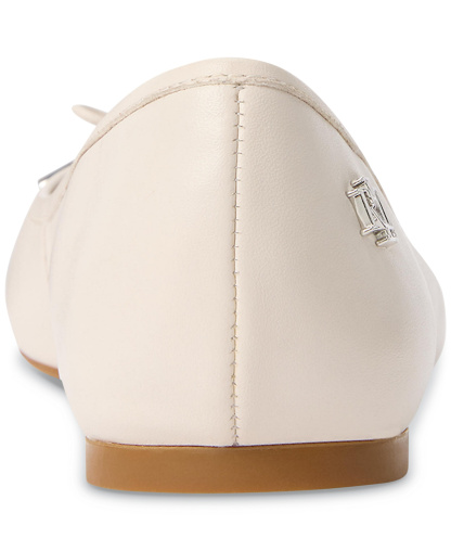 Lauren Ralph Lauren Women's Jayna Nappa Leather Slip-On Flats - Soft White