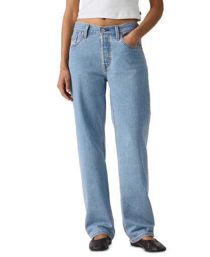 Levi's Premium Women's 501 90's Lightweight Mid-Rise Straight-Fit Jeans - Stone Today Mid
