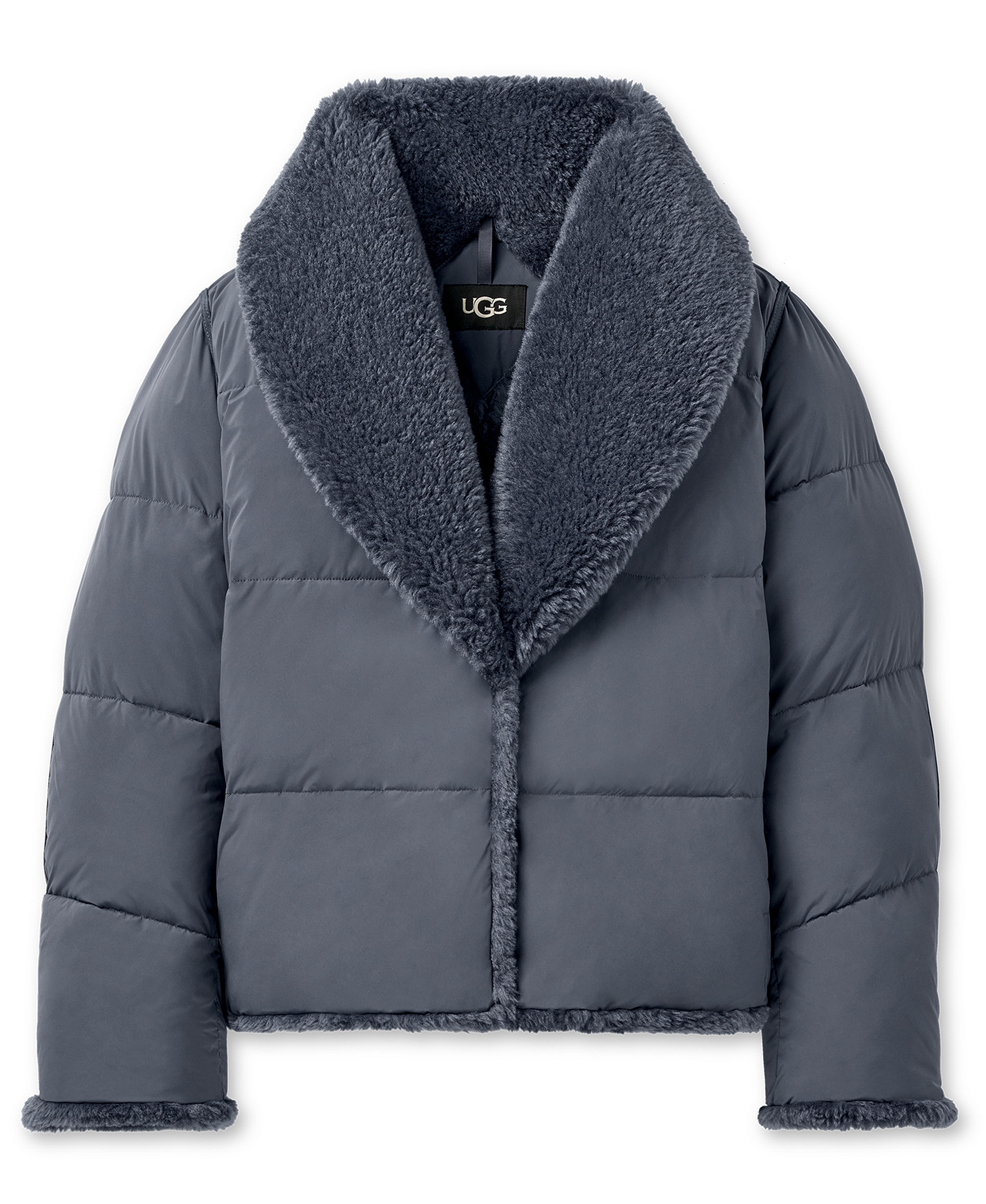 UGG Women's Wylda Oversized-Fit Shawl Collar Puffer Jacket - Eve Blue