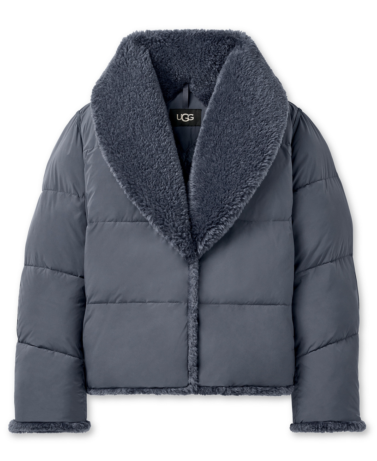 UGG Women's Wylda Oversized-Fit Shawl Collar Puffer Jacket - Eve Blue