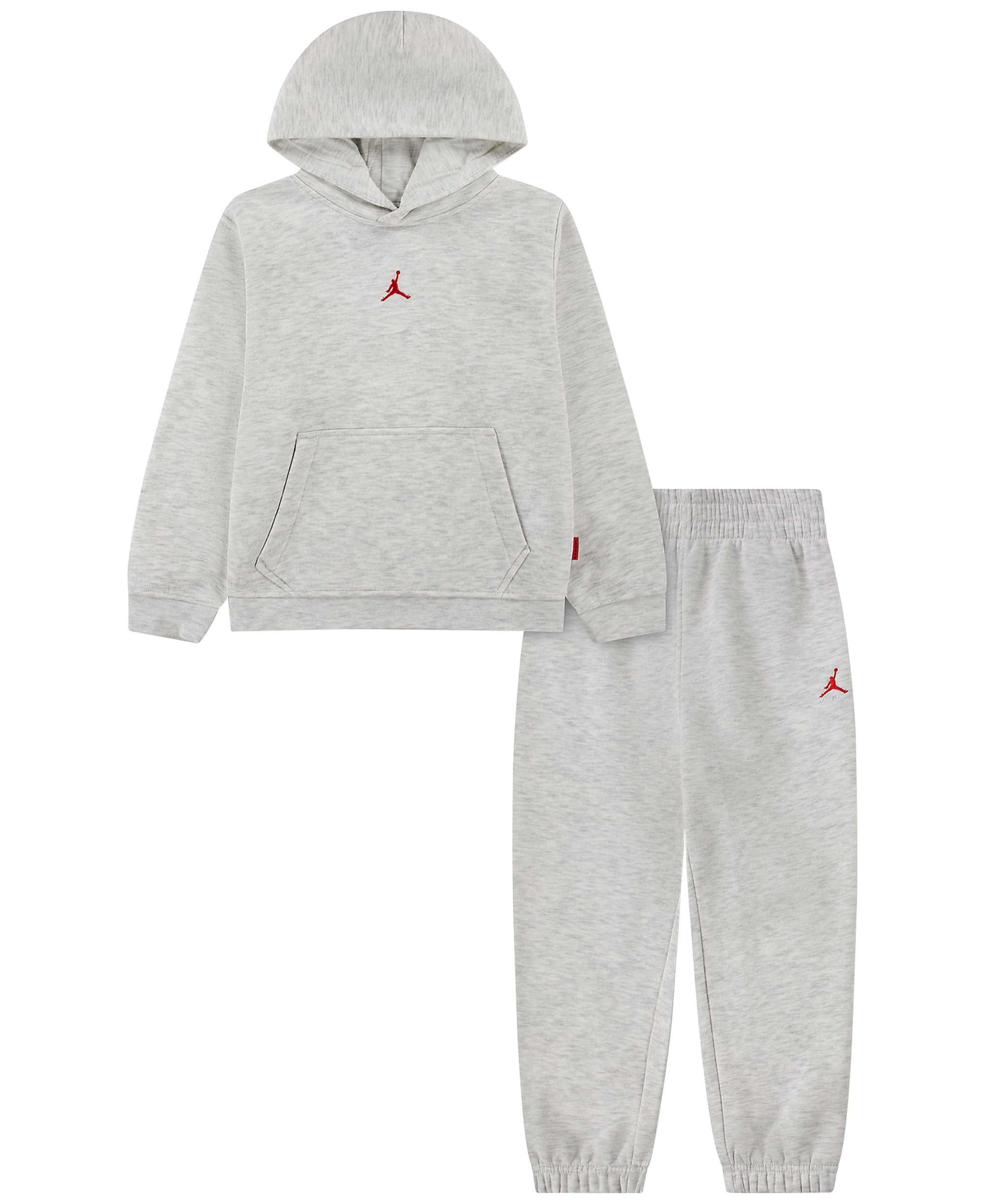 Jordan Boys' 4-7 Long-Sleeve Hoodie and Pants, 2-Piece Set - Neutral Gray Heather