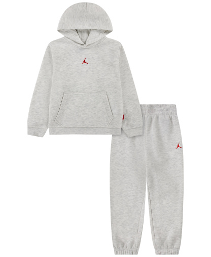 Jordan Boys' 4-7 Long-Sleeve Hoodie and Pants, 2-Piece Set - Neutral Gray Heather