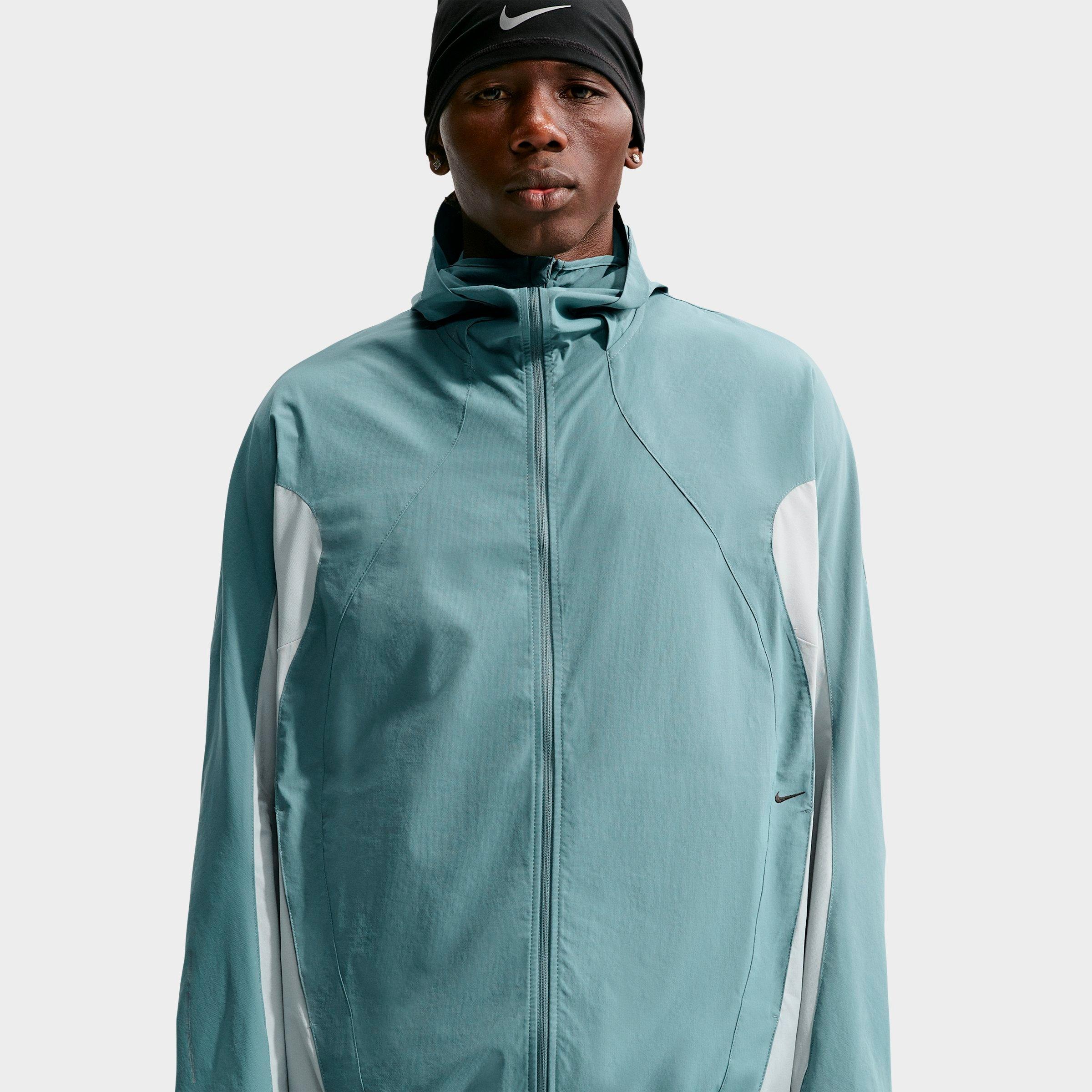 Men's Nithtke Tech Helios Dri-FIT Long-Sleeve Full-Zip Shell - Mineral Slate/Light Pumice/Black