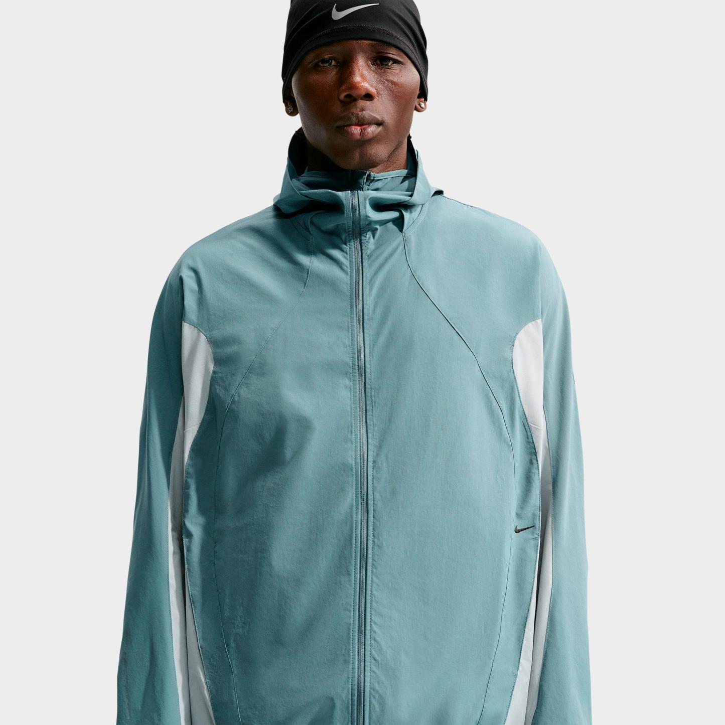 Men's Nithtke Tech Helios Dri-FIT Long-Sleeve Full-Zip Shell - Mineral Slate/Light Pumice/Black