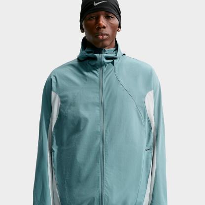 Men's Nithtke Tech Helios Dri-FIT Long-Sleeve Full-Zip Shell - Mineral Slate/Light Pumice/Black