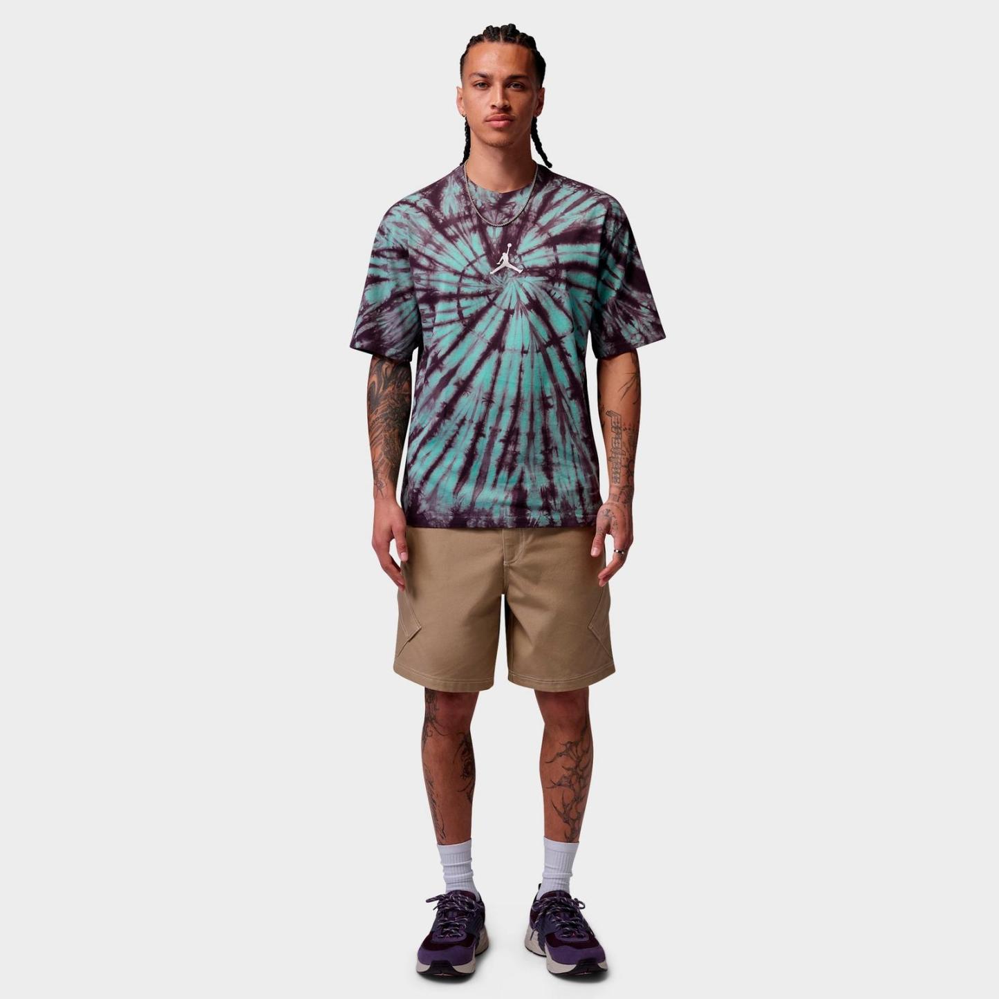 Men's Jordan Brooklyn Tie-Dye Festival T-Shirt - Green Glow/Pale Ivory - view 2