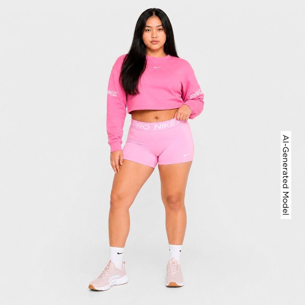 Women's Nithtke Pro Mid-Rise 3" Biker Shorts - Pink Rise/White