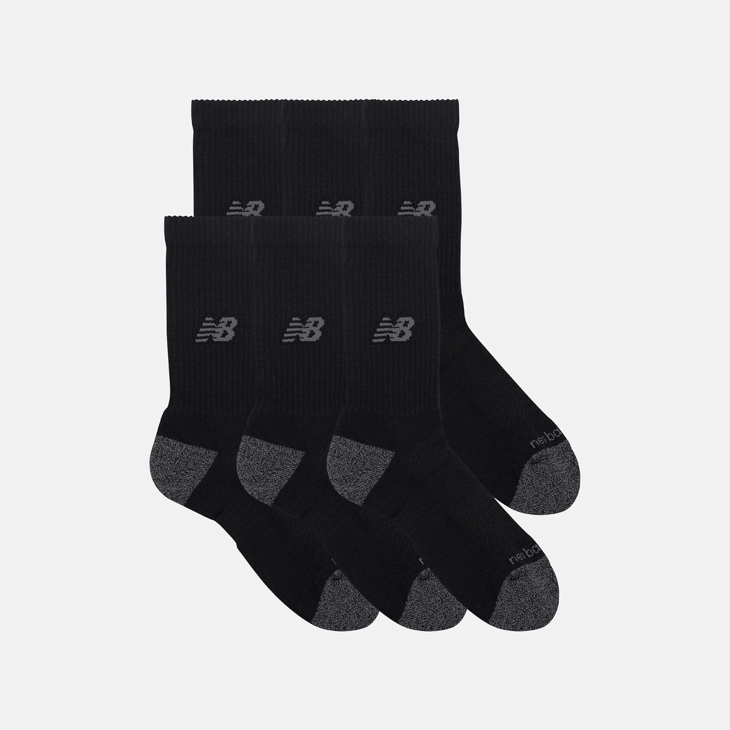 New Balance Active Crew Socks 6 Pack, LAS65201BK