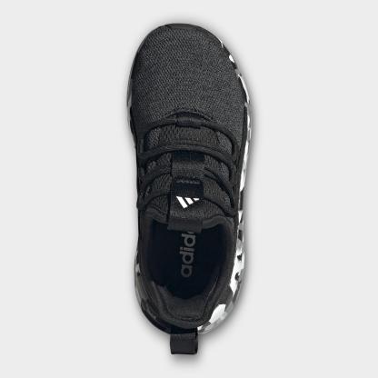Girls' Little Kids' and Big Kids' adidas Lite Racer Adapt 8.0 Stretch Lace Casual Shoes - Part 2 - Core Black/Grey Three/Carbon - Top view