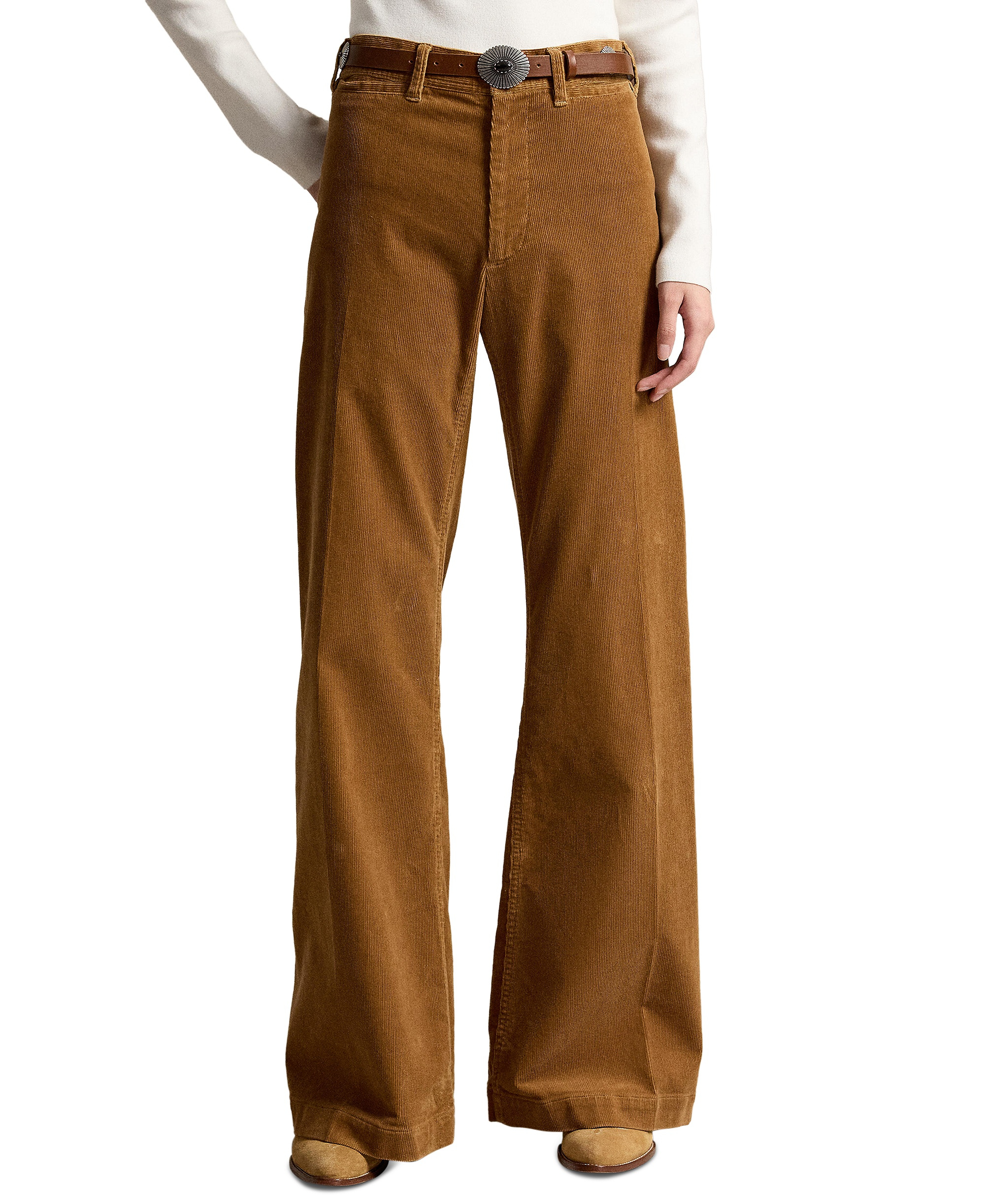 Polo Ralph Lauren Women's Beaton Corduroy Flared Pants - Tan