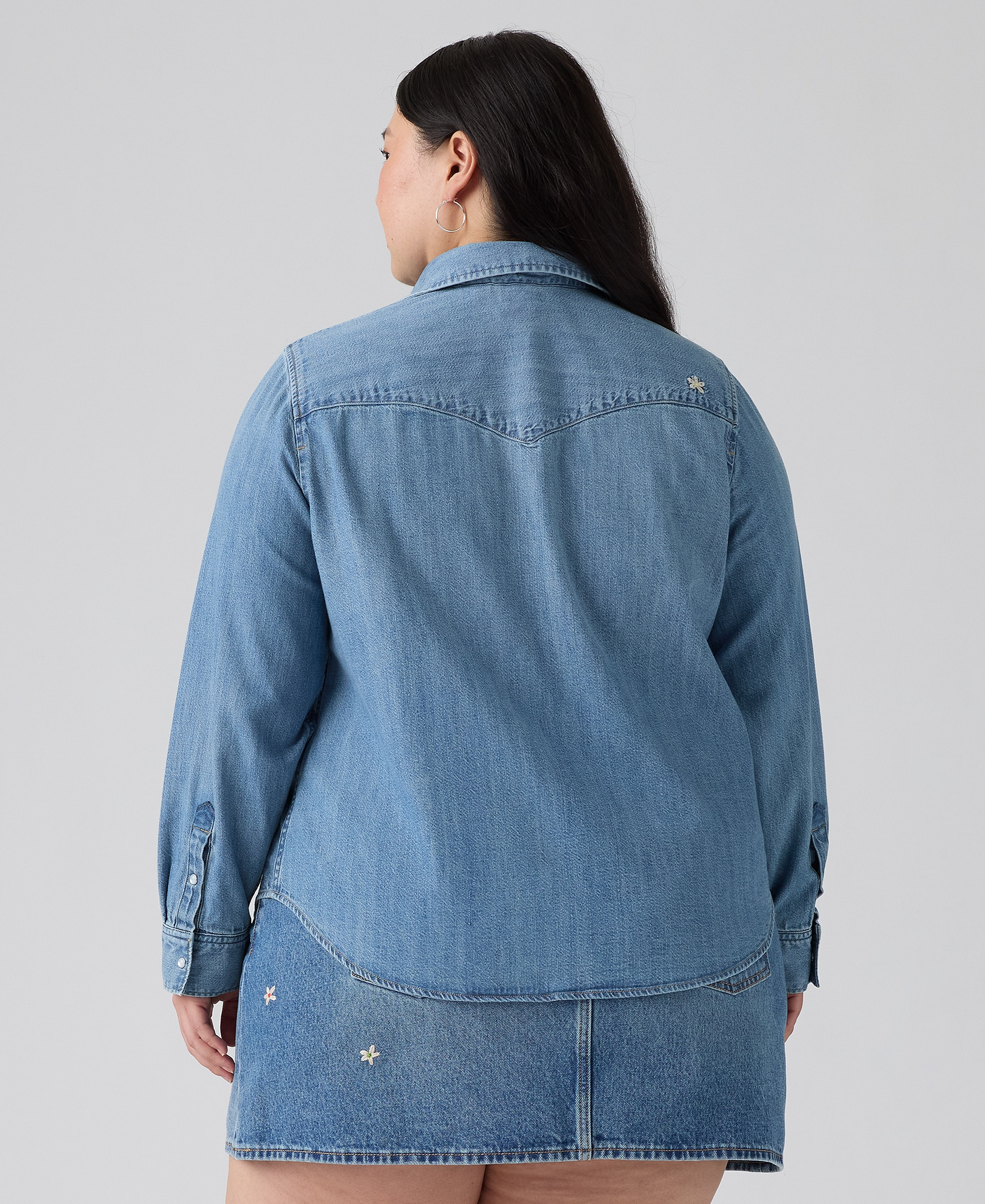 Levi's Trendy Plus Size Essential Western Cotton Shirt - Bee In The Bonnet Western