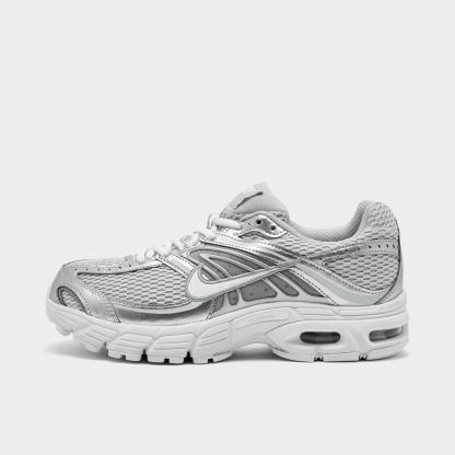 Women's Nithtke Air Max Moto 2K Casual Shoes - Part 3 - Grey Fog/Metallic Silver/White - Left shoe facing left. Outside of the shoe.