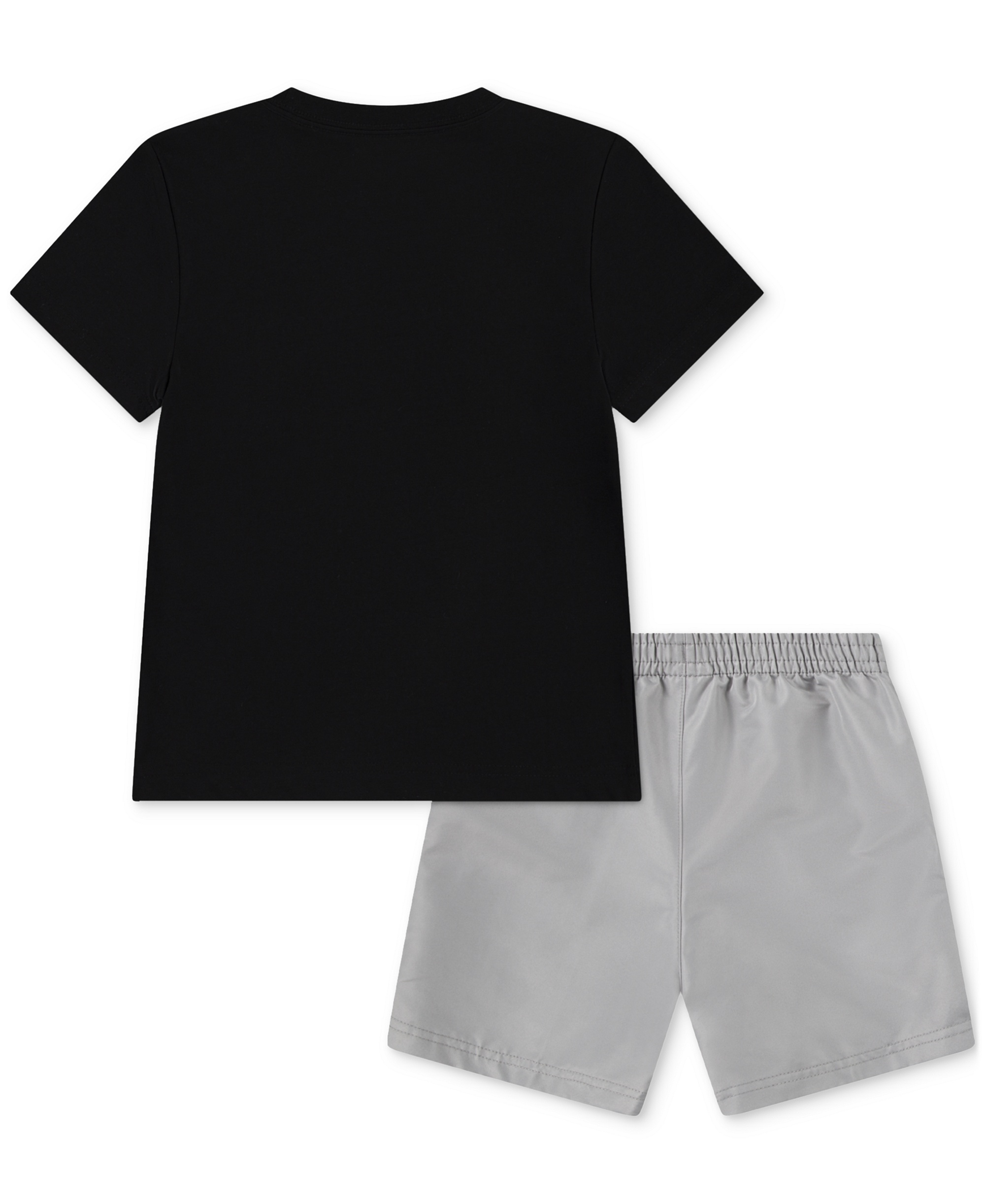 Jordan Boys' 4-7 Dri-FIT Crewneck Jersey T-Shirt and Mesh Shorts, 2-Piece Set - Medium Gray/Black