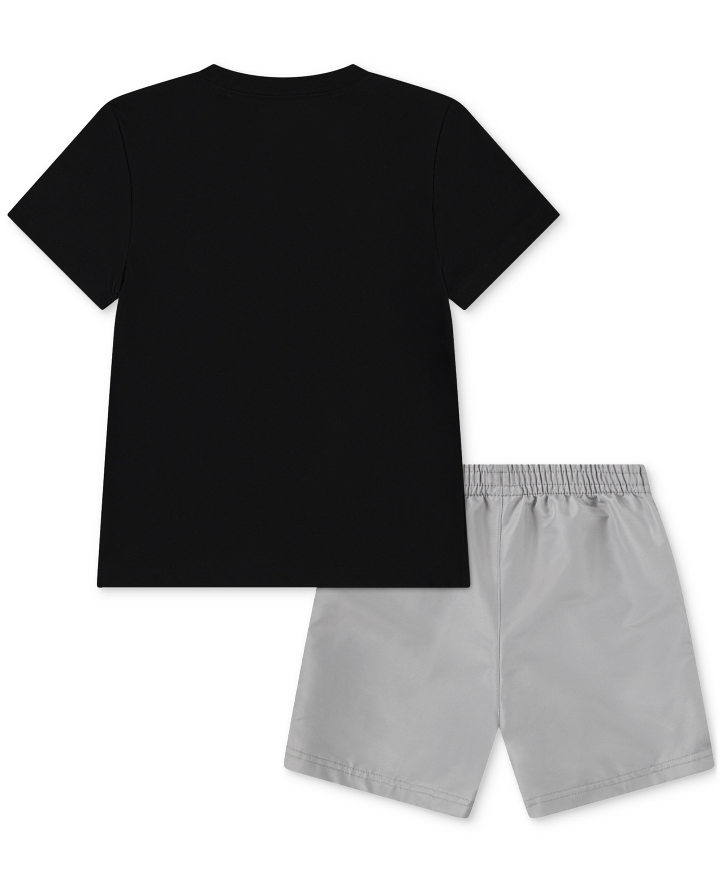 Jordan Boys' 4-7 Dri-FIT Crewneck Jersey T-Shirt and Mesh Shorts, 2-Piece Set - Medium Gray/Black