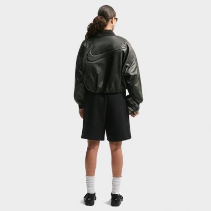 Women's Nithtke Studio Fleece Medium-Weight High-Rise Oversized Cargo Pants - Total Black/Sail