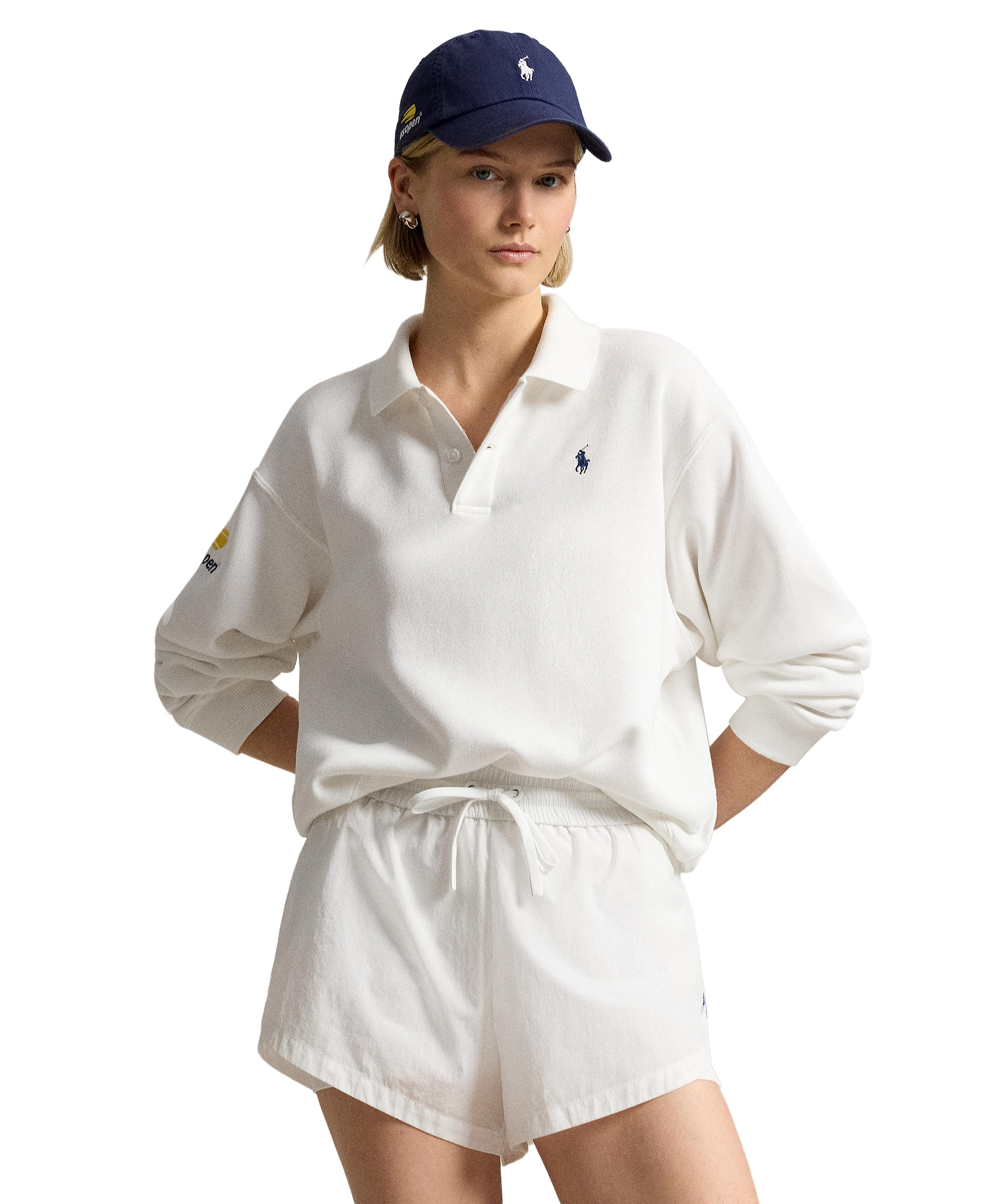 Polo Ralph Lauren Women's US Open Long-Sleeve Polo Shirt - White