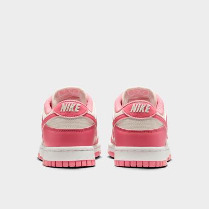 Women's Nithtke Dunk Low Retro Casual Shoes - Sail/White/Peony - Back view