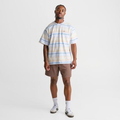 Men's adidas Originals Striped Crew T-Shirt - Crystal Sky - view 2