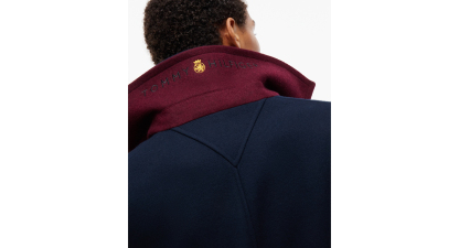 Tommy Hilfiger Men's American Icons Classic Patchwork-Lined Wool Peacoat, Macy’s Exclusive - Dark Blue
