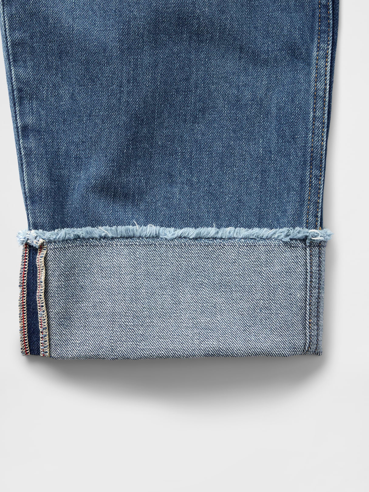 High Rise Barrel Jeans - Cuffed medium wash