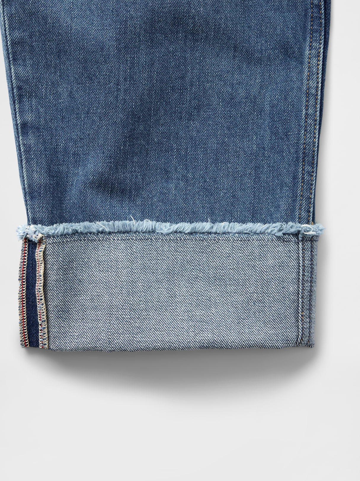High Rise Barrel Jeans - Cuffed medium wash