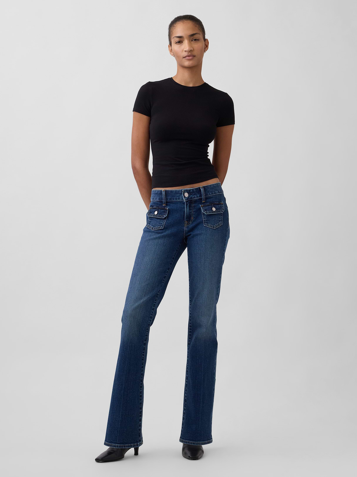 Low Rise Long & Lean Jeans - Medium wash