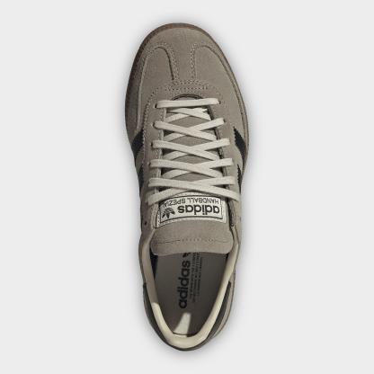 Big Kids' adidas Originals Handball Spezial Casual Shoes - Part 1 - Silver Pebble/Core Black/Gum - Top view