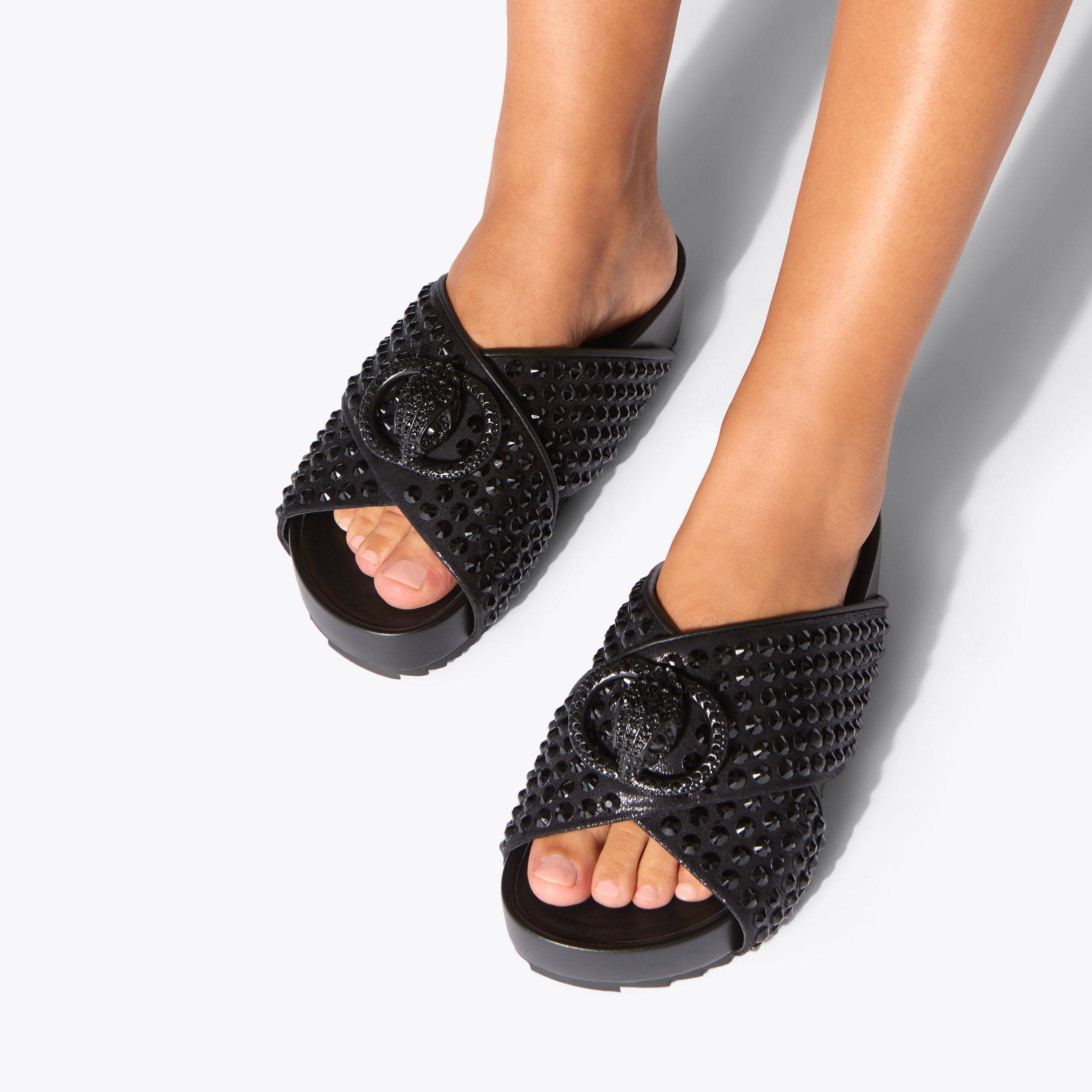 Kurt Geiger London Chelsea Drench Cross Strap Sandal - Black - view 2