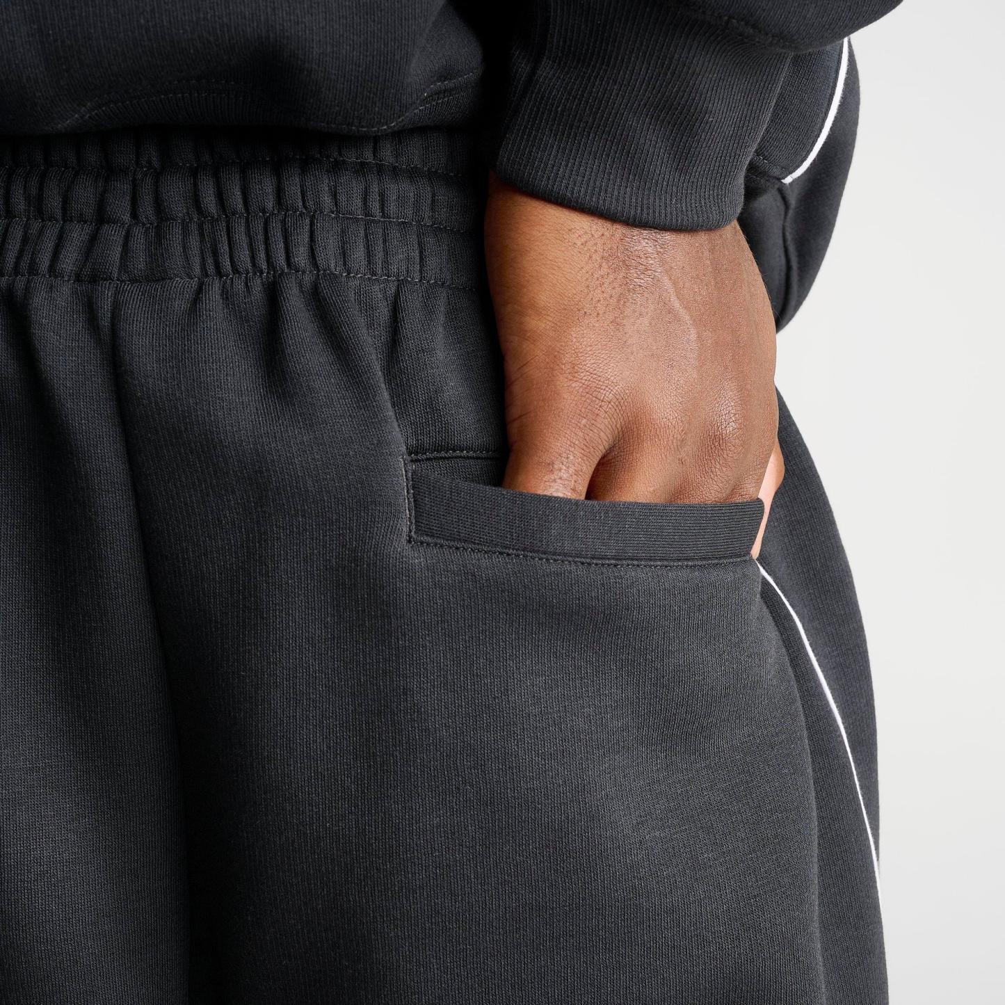 Men's New Balance Trackside Fleece Sweatpants - Black/White - view 6