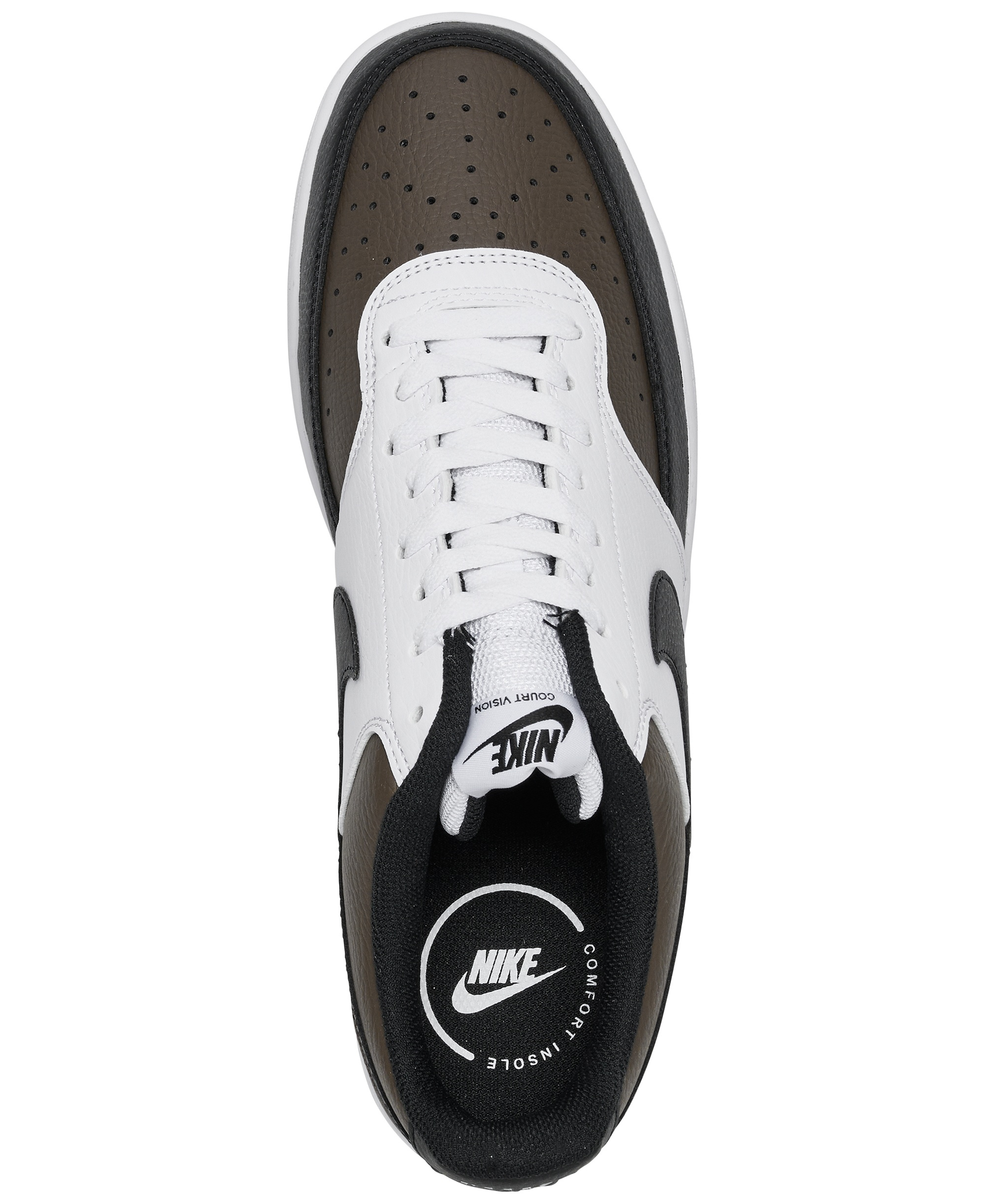 Nike Men's Court Vision Low Casual Sneakers from Finish Line - Baroque Brown, Black
