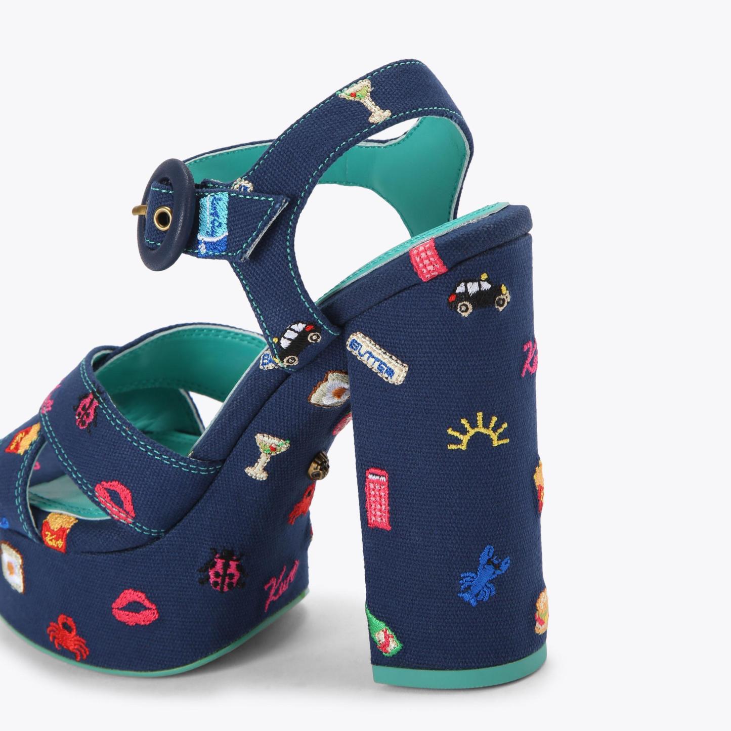 Kurt Geiger London Embroidery Platform - Blue - view 4