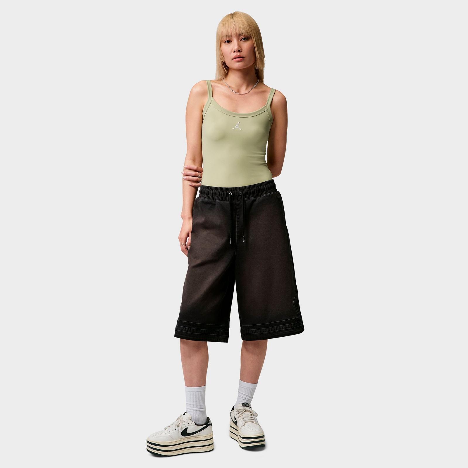 Women's Jordan Brooklyn Essentials Tank Bodysuit - Olive Aura/White - view 2