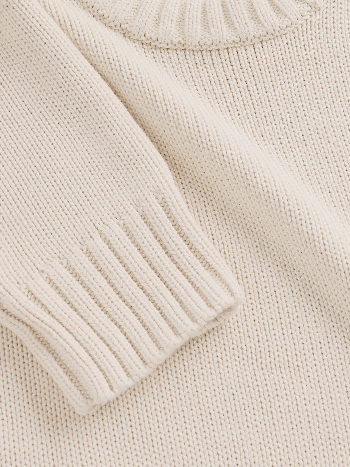 100% Cotton Oversized Sweater - Chino beige