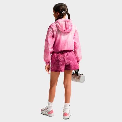 Girls' Big Kids' Nithtke Sportswear Club Woven Full-Zip Track Jacket - Sweet Beet/Soft Pearl